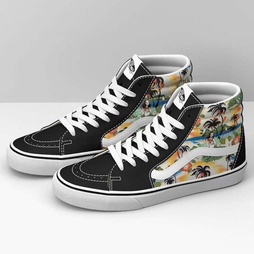 Vans Sk8-Hi Aloha Black Tropical High-Top Skate Shoes